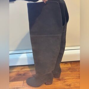New Nordstrom grey suede over knee boots